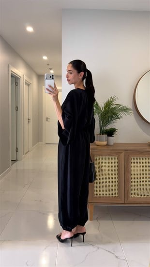 Sanira Siyah Bluz Şalvar Pantolon Takım