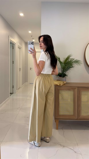 Sanne Camel Bol Paça Pantolon