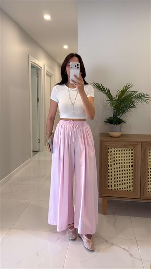 Sanne Pembe Bol Paça Pantolon