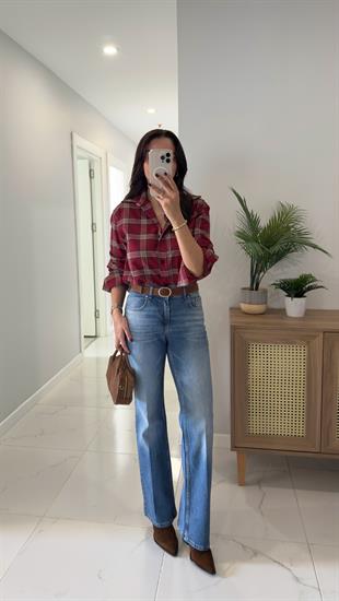 Sona Mavi Kemerli Straıght Jean