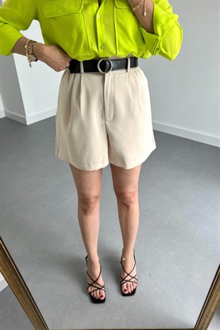 Taş Rengi Premium Palazzo Şort