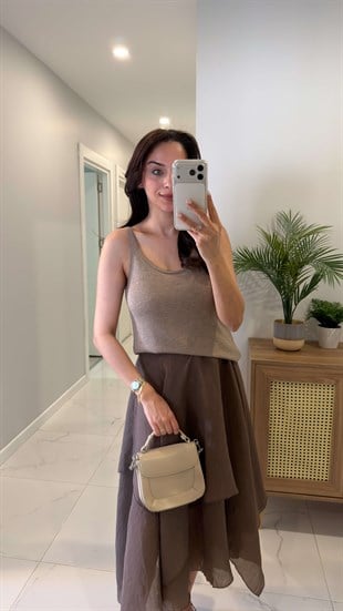 Strella Bej Askılı Triko Atlet