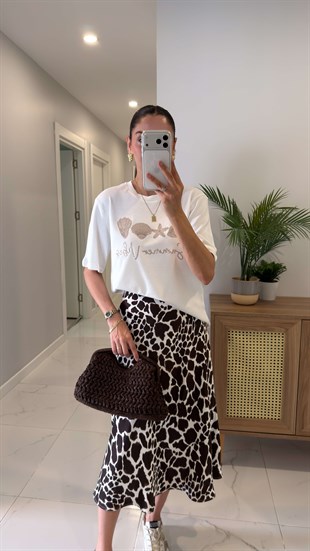 Summer Vibes Pul Nakışlı Tişört