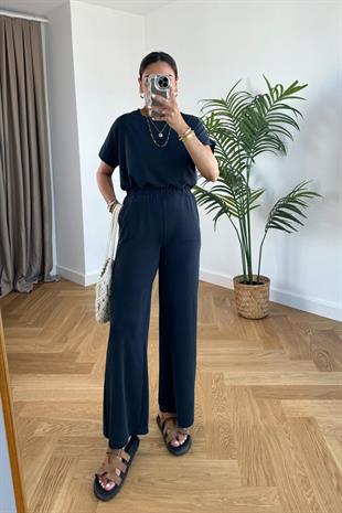 Grecy Füme Modal Pantolon Tişört Takım