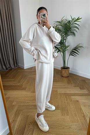 Storm Taş Modal Sweatshirt Pantolon Takım
