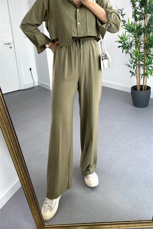 Willow Haki Premium Keten Takım