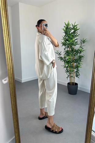 Zolex Natural Keten İkili Takım