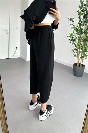 Zolex Siyah Keten İkili Takım