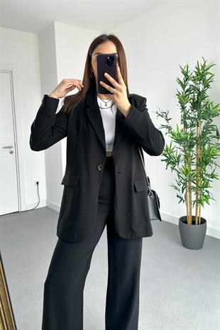 ZR Siyah Blazer Pantolon İkili Takım