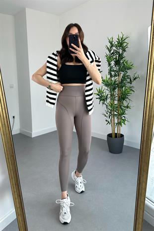 Oysho Haki Dikişli Toparlayıcı Fit Tayt