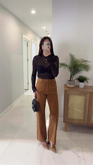 Tetra Camel Süet Pantolon
