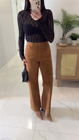 Tetra Camel Süet Pantolon