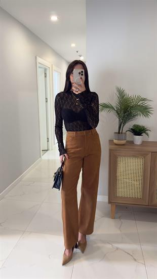 Tetra Camel Süet Pantolon