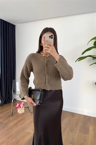 Tisa Vizon Triko Crop Hırka