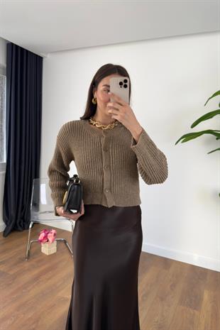 Tisa Vizon Triko Crop Hırka