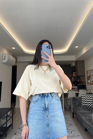 Açık Sarı Basic Tişört