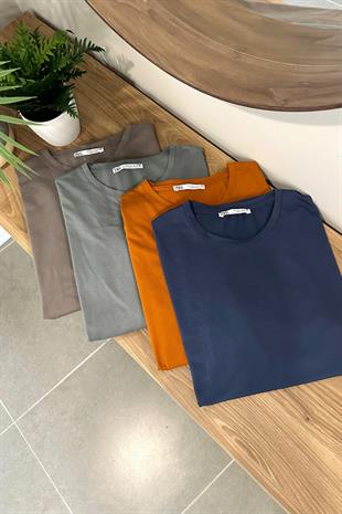 ZR Loi Koyu Gri Basic Dökümlü Tişört