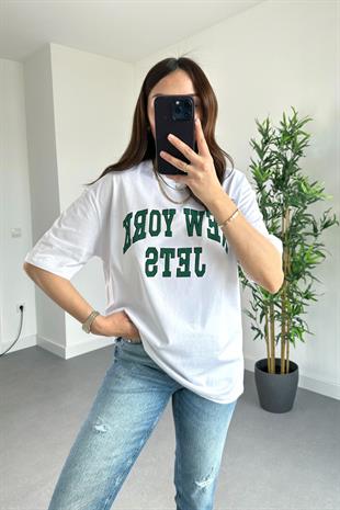 ZR New York Jets Baskılı Basic Tişört