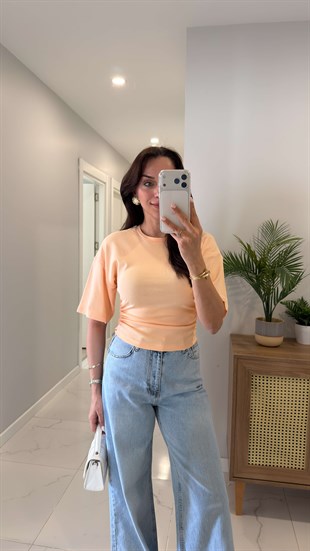 Tods Somon Yarasa Kol Yanları Büzgülü Tişört