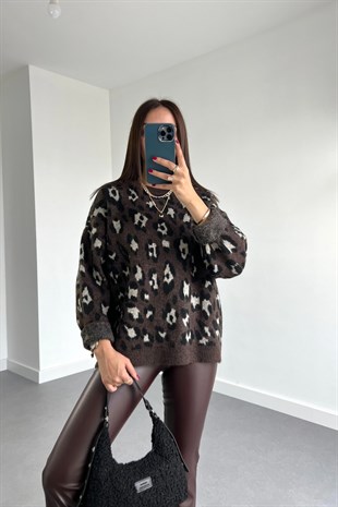 Gena Zebra Desenli Triko Kazak