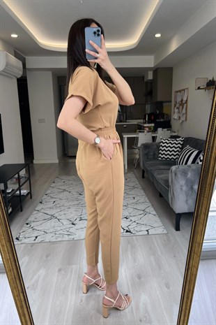Camel Beli Lastikli Tulum