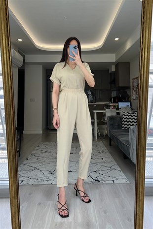 Taş Beli Lastikli Tulum