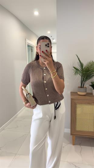 Unay Vizon Düğme Detaylı Triko Hırka