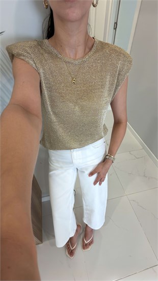 Vane Gold Vatkalı Işıltılı Triko