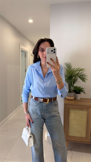 Vanne Bebe Mavi Premium Vatkalı Gömlek