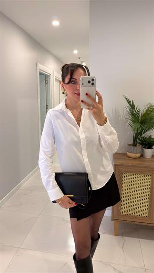 Vanne Beyaz Premium Vatkalı Gömlek