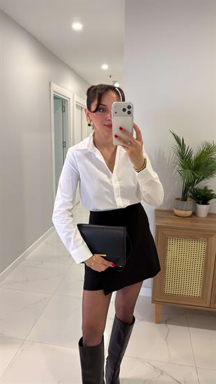 Vanne Beyaz Premium Vatkalı Gömlek