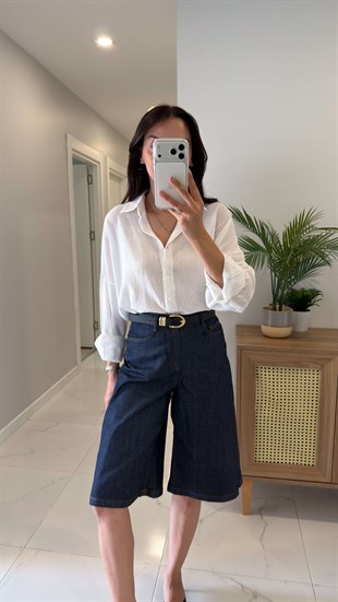 Verani Beyaz Oversize Basic Gömlek