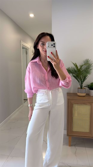 Verins Pembe Çizgili Gömlek