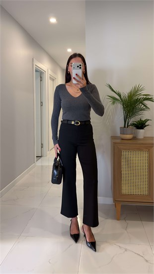 Vodden Siyah Flare Pantolon