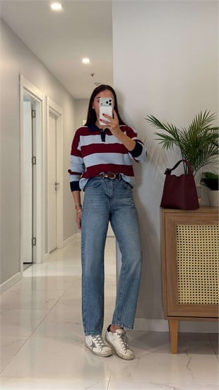 Warle Açık Mavi Mom Jean