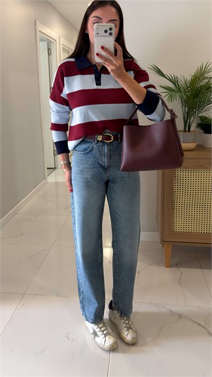 Warle Açık Mavi Mom Jean