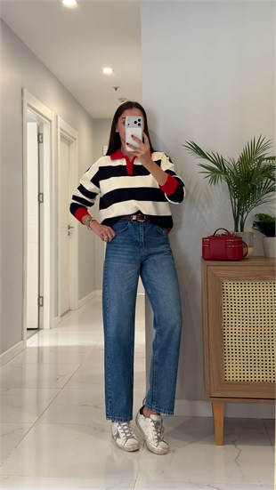 Warle Mavi Mom Jean