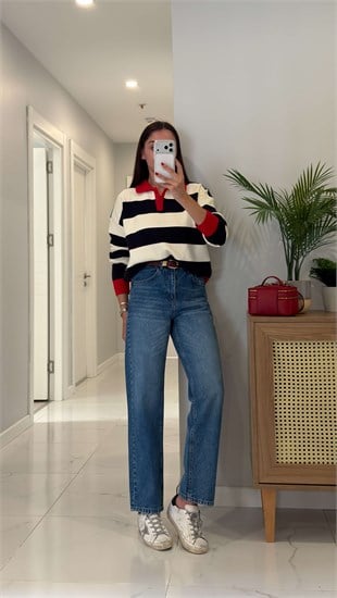Warle Mavi Mom Jean