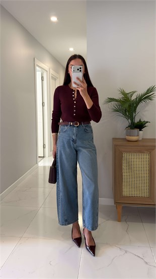 Widoste Mavi Barrel Jean