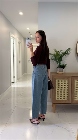 Widoste Mavi Barrel Jean