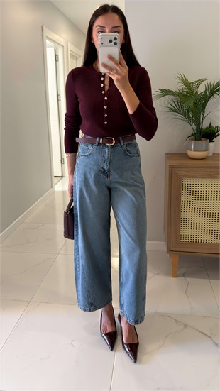 Widoste Mavi Barrel Jean