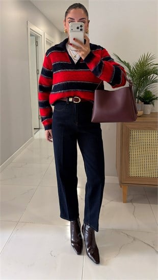 Wogref Dark Blue Yıkama Ütülü Jean