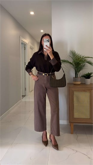 Wonez Kahve Barrel Jean