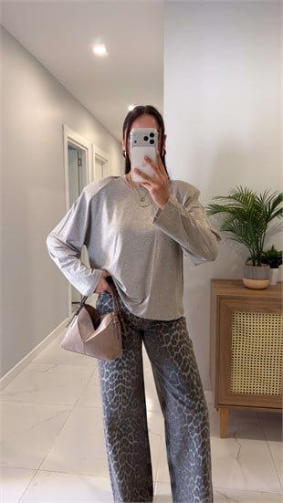 Yadry Bej Vatkalı Uzun Kollu Sweat