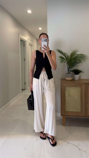 Yelsi Taş Bel Bağlamalı Pantolon