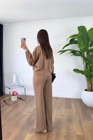 Yeslika Camel Gold Detaylı Alt Üst Takım