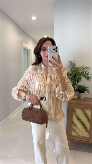 Yubsy Taş Etnik Desenli Gömlek