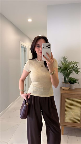 Yussi Bej Fitilli Simli Tişört