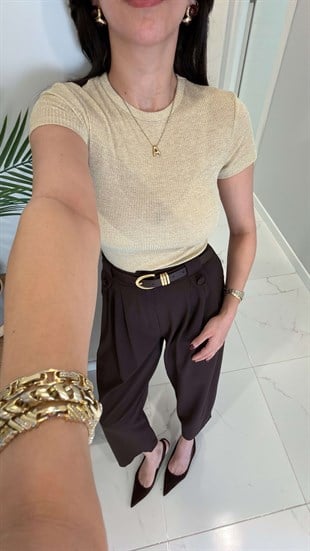 Yussi Bej Fitilli Simli Tişört