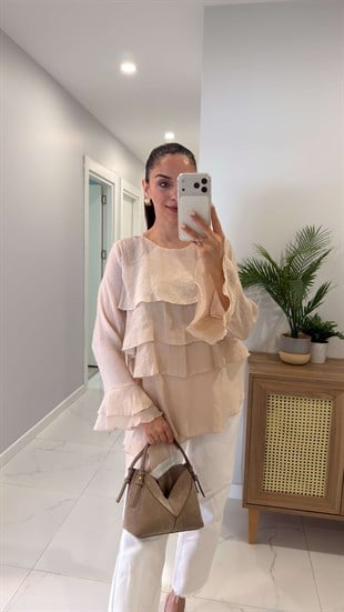 Ziolla Bej Volanlı Bluz